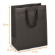 Borsa con coulisse di lusso scatola da 150, Nero intenso" 25x13x33cm