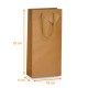 Flaschentasche Karton mit 100 Stück, für 2 Flaschen 18x9x38cm Kraft braun