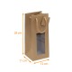 Flaschentasche Karton mit 200 Stück, Fensterflasche 12x11x28cm Kraft Natur