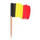 Bamboo pick à Belgian flag, 4x3/6,5cm, 500 pack