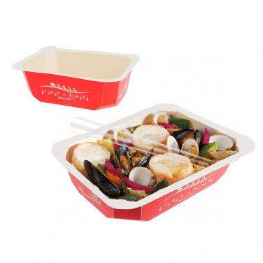 Bandeja de cartón precintable para las fiestas