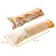 Sandwich-Tasche kraft braun, 15,6x35cm, mit Fenster, selbstklebender Klappe und integrierter Serviette, Karton mit 500 Stück