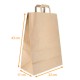 Kraft-Tasche mit flachen Griffen 32+17x38cm, 'Kraft Naturel' 80g/m2, Karton mit 250 Stück