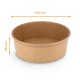 Tarro kraft marrón para ensalada 1300ml, ø184x66mm, Caja de 300