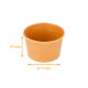 Vasetto di gelato Kraft naturale, 120 ml ø77x47mm, scatola di 2000