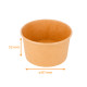 Vasetto di gelato Kraft naturale, 180 ml ø87x52mm, scatola di 2000