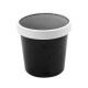 Zuppa nera e pentola di ghiaccio scatola da 250, 480 ml (16 oz), con coperchio in cartone perforato