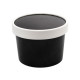 Zuppa nera e pentola di ghiaccio scatola da 250, 960 ml (32 oz), con coperchio in cartone perforato