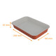 Premium" aluminium tray pack of 50, "Eclipse" 293x193x45mm, 2040ml, Terrecuite/White