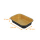 Premium" aluminium tray pack of 50, "Eclipse" 220x150x45mm, 1000ml, Black/Gold