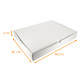 Scatola per vassoi microflute 40x60x5cm, microflute bianca, confezione da 25