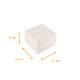 Square white cake tin 14x14x8 cm, with notches, pack of 50