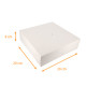 Molde blanco cuadrado 20x20x8 cm, con muescas, paquete de 50