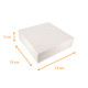 Kuchenbox quadratisch weiß 18x18x5 cm, mit Einkerbungen, 50er-Pack, geschlossene Seite