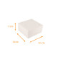 Molde blanco cuadrado 14x14x5 cm, con muescas, paquete de 50, cara cerrada