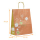 Borsa con manico in spago natalizio Kdo en Fête" Oro, 35+14x41cm, scatola da 250