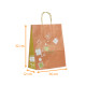 Borsa con manico in spago natalizio Kdo en Fête" Oro, 26+12x32cm, scatola da 250