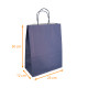 Kraftsack Griff farbige Schnur Marineblau, 23+12x30cm, Karton mit 250 Stück