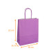 Kraftsack Griff farbige Schnur Violett, 18+8x22cm, Karton mit 300 Stück