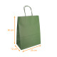 Kraftsack Griff farbige Schnur Dunkelgrün, 23+12+30cm, Karton mit 250 Stück