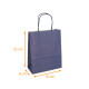 Kraftsack Griff farbige Schnur Marineblau, 18+8x22cm, Karton mit 300 Stück