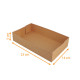 Estuche kraft marrón 23x14x5cm, paquete de 100