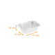 Vassoio in alluminio bordi arrotolati 111x75x36mm, confezione da 100 pezzi