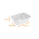 Vassoio in alluminio bordi arrotolati 140x98x46mm, confezione da 100 pezzi
