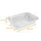 Bandeja de aluminio bordes enrollados 203x138x44mm, caja de 1000