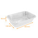 Bandeja de aluminio bordes enrollados 203x138x48mm, paquete de 100