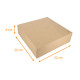 Scatola quadrata kraft marrone 22x22x8 cm, con tacche, confezione da 25