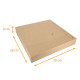 Quadratische Schachtel aus braunem Kraftpapier 28x28x8cm, Packung mit 50 Stück, mit Einkerbungen