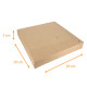 Scatola quadrata kraft marrone 29x29x5 cm, confezione da 50 pezzi, con tacche, viso chiuso