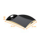 Plateau Rainé carton de 25, Noir Or, 25x34+(4x4)cm