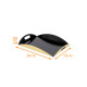 Plateau Rainé paquet de 25, Noir Or, 19x28+(4x4)cm