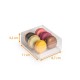 Caja de macarrones PVC transparente, 110x87x42 mm, 6 piezas, caja de 56