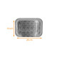 Catering de prestigio caja de 50, cartón metalizado, Plata, 19x28cm, Reciclable