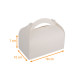 Scatola con maniglie bianche 18x10x7cm con tacche, confezione da 50