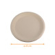 Assiette en fibre végétale ronde ø 23cm, "Rondopack", carton de 500