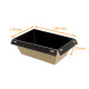 Barquette Repas 600ml, kraft noir, carton de 480