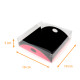 Boite pour mignardises 19x19x5cm (9 mignardises) Noir/Fuschia, carton de 12