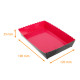 Barquette petits-fours Noir/Fuchsia, 190x120x35mm, n°3, bords festonnés, paquet de 50
