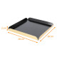 Quadrat Rainé Schwarz Gold 28x28 (+2) cm St. 1,5mm, Karton mit 50 Stück