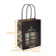 Bolsa con asa de cordel navideño Corben Black' con ventana, 11,54+6,4x14,6cm, Caja de 300