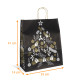 Sac poignée ficelle de Noël 'Corben Noir', 35+14x41cm, carton de 250