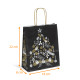 Sac poignée ficelle de Noël 'Corben Noir', 18+8x22cm, carton de 250