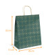 Bolsa con asa de cordel navideño Tartán, 26+12+32cm, caja de 250