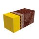 Espacio libre de la caja de troncos 17x11x11cm, "Armonía", Amarillo, caja de 25