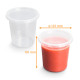 Round pots ø101mm translucent PP (without lid) 500 gr, box of 1000