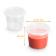 Round pots ø101mm translucent PP (without lid) 400 gr, box of 1000